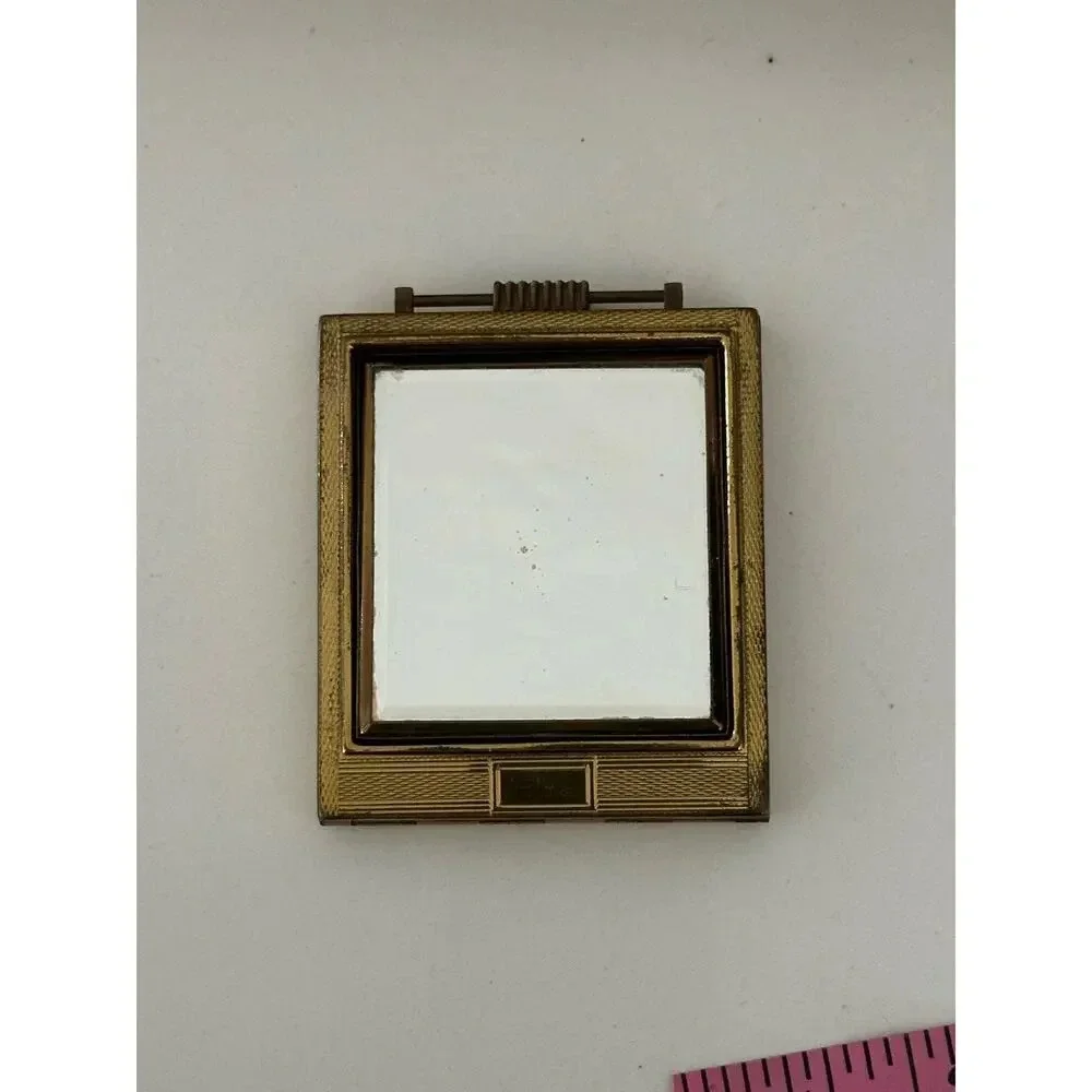 Vintage Small Gold Metal Frame Twofold Goldtone Picture Frame Nursery Decor
